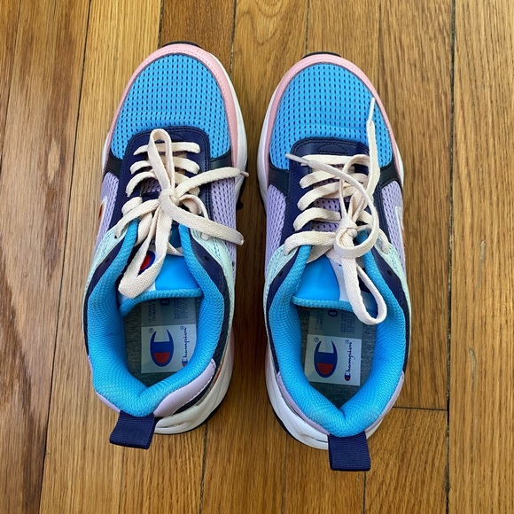 Champion Womens Shoes Blue Pink Violet Retro 93 Eighteen Size 7W SP Color Block - Picture 5 of 6